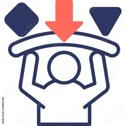 Resistance mixed color icon