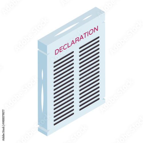 Trendy design icon of declaration 