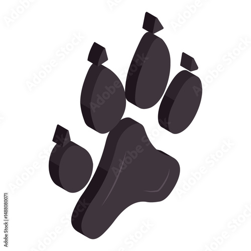 Modern design icon of dog paw  