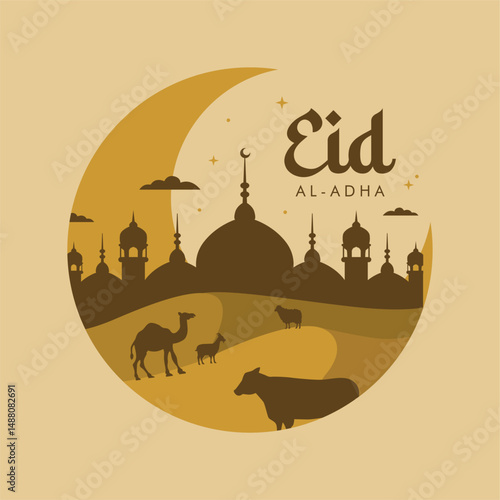 vector eid al adha poster template