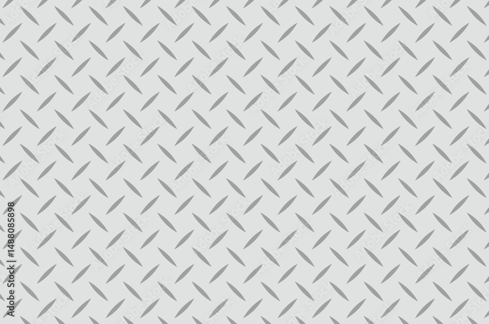Abstract geometric texture of repeating diamond-patterned metal surface with light gray elongated ovals in grid. Minimalist industrial design, flat neutral background, seamless pattern, even lighting. Abstract geometric texture of repeating diamond-patterned metal surface with light gray elongated ovals in grid. Minimalist industrial design, flat neutral background, seamless pattern, even lighting.