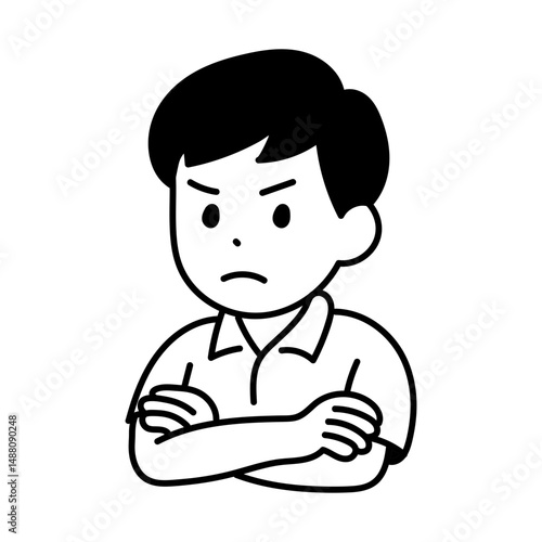 student boy Avatar people human school cartoon excited and boring
