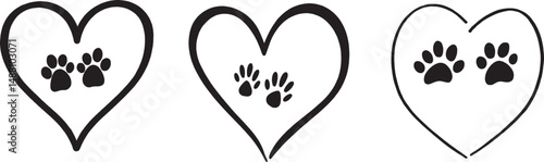 Heart With Paw Prints