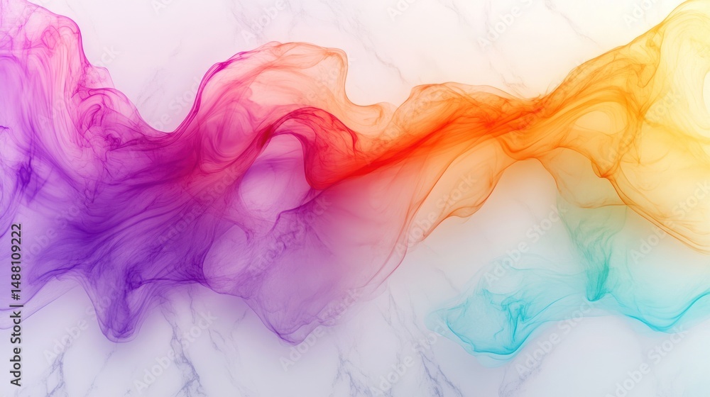 Obraz premium Abstract colorful smoke on marble