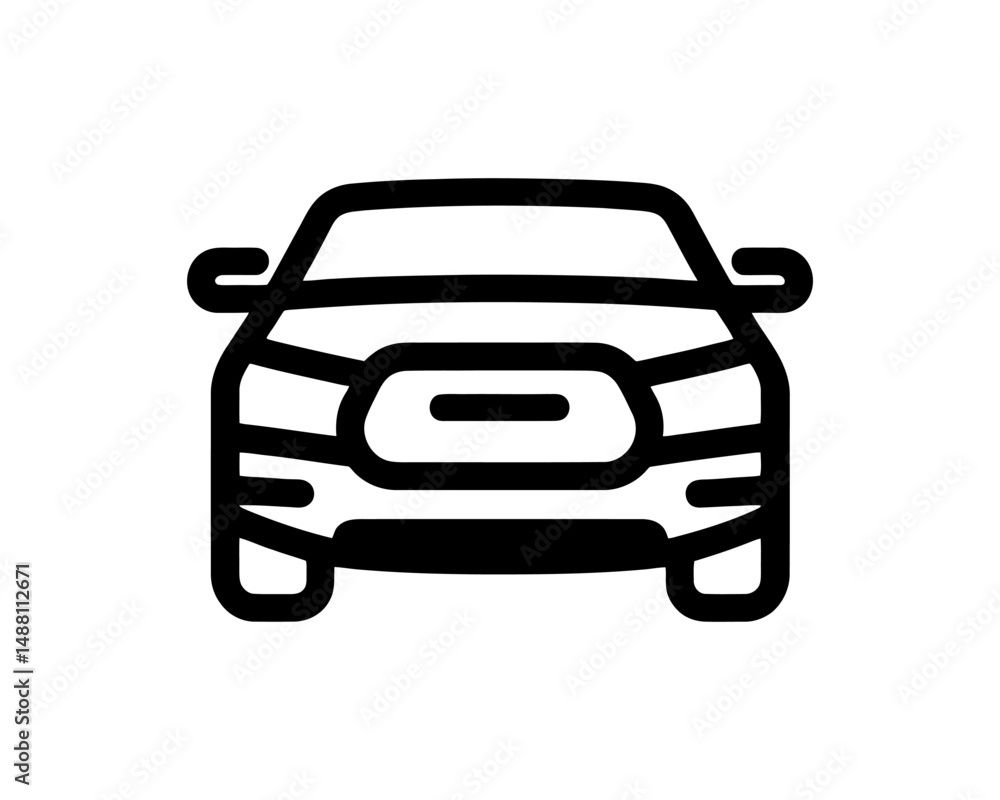 Flat style car logo for branding identity Flat style car logo for branding identity