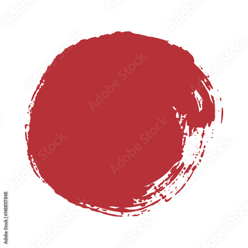 筆で描いた和風の丸・円