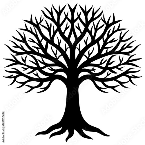 vector black tree of live icon on white background