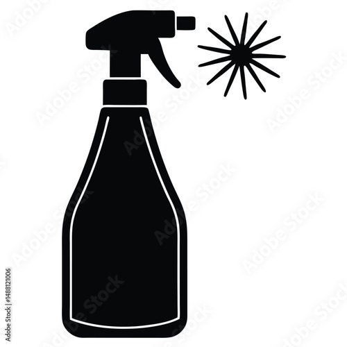 cleaner element isolated antibacterial spray on white background