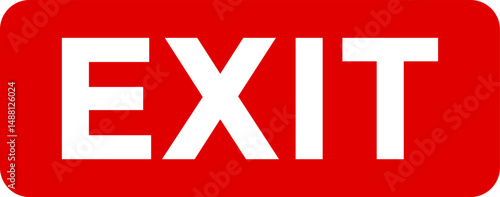 red exit sign. Safety Signage. simple yet striking image. offering clear guidance and conveying a sense

