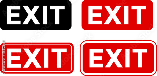 red exit sign. Safety Signage. simple yet striking image. offering clear guidance and conveying a sense
