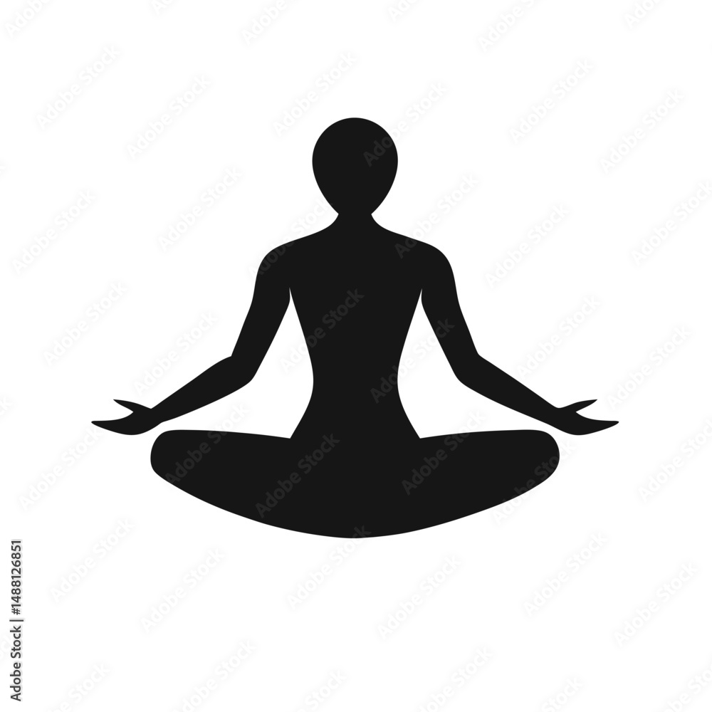yoga silhouette vector yoga silhouette vector