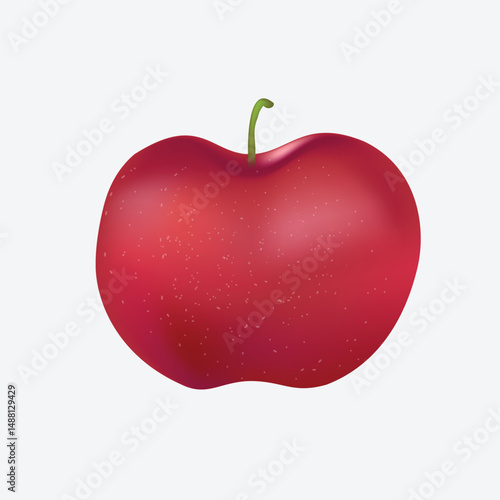 red apple isolated on white