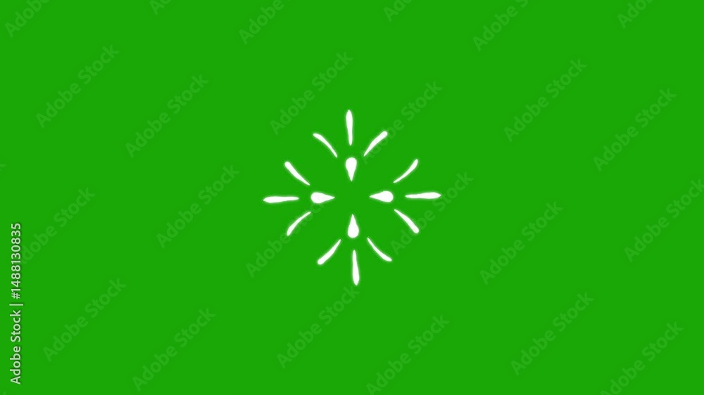 Rotating Circle Burst Animation with Fireworks Sparks and Transparent Green Screen Background Rotating Circle Burst Animation with Fireworks Sparks and Transparent Green Screen Background