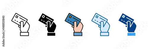 Credit Card Payment Icon Set Multiple Style Collection