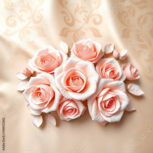 bouquet of roses on a white background