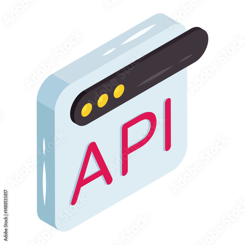 Trendy design icon of api