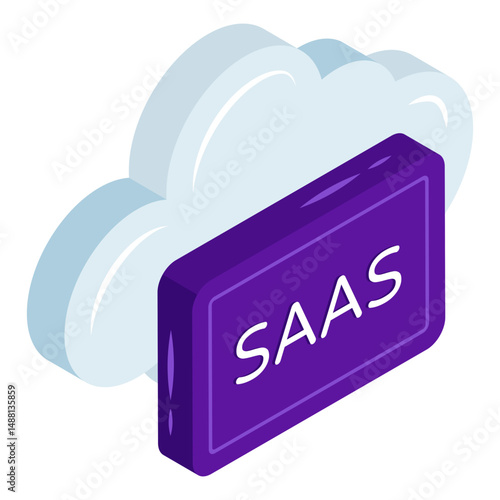 Premium download icon of saas