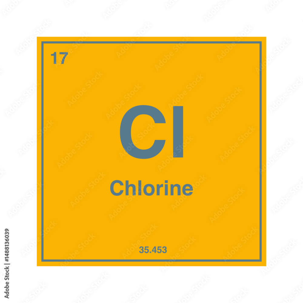 periodic vector chlorine isolated on transparent background periodic vector chlorine isolated on transparent background
