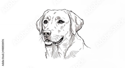 Labrador retriever head drawing