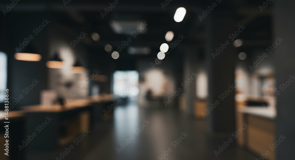 blurred, abstract, background, Abstract Blurred Interior of Modern Office or Showroom blurred, abstract, background, Abstract Blurred Interior of Modern Office or Showroom
