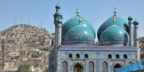 THE CITY OF KABUL IN AFGHANISTAN. BLUE MOSQUE OR RAWZA-E-SAKHI SHRINE.