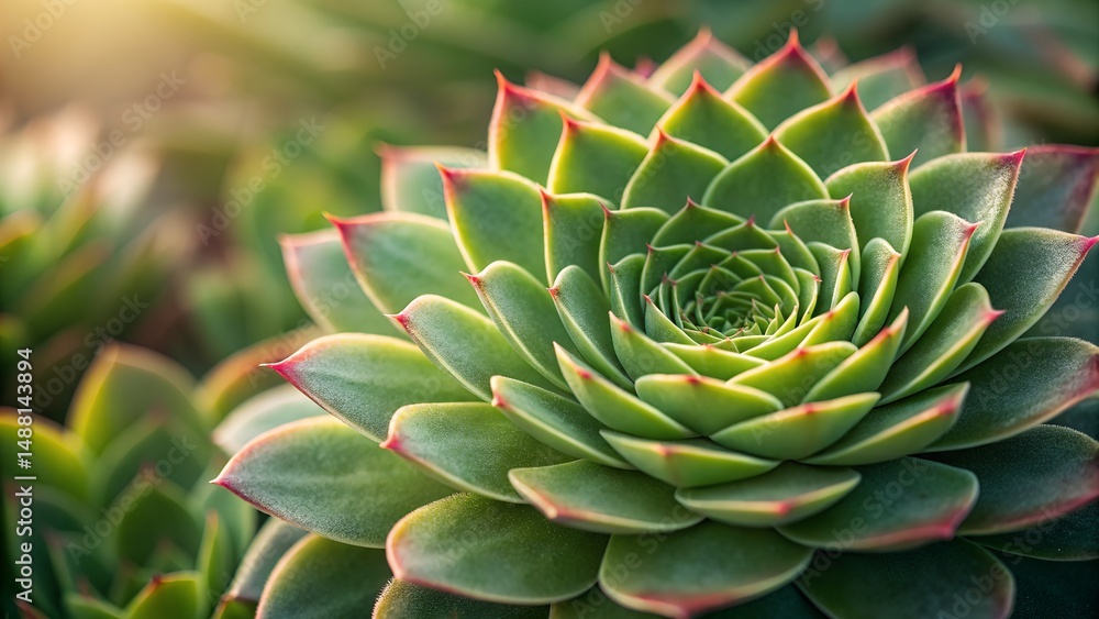 Macro nature reveals the intricate green detail of a succulent cactus plant Macro nature reveals the intricate green detail of a succulent cactus plant