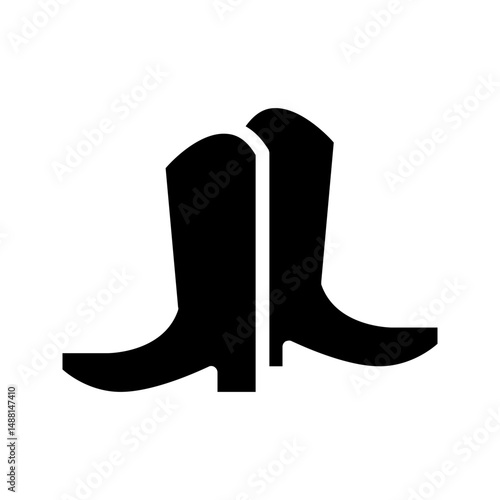 Vector icon of boots, ideal for footwear and outdoor fashion designs.