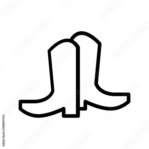 Vector icon of boots, ideal for footwear and outdoor fashion designs.