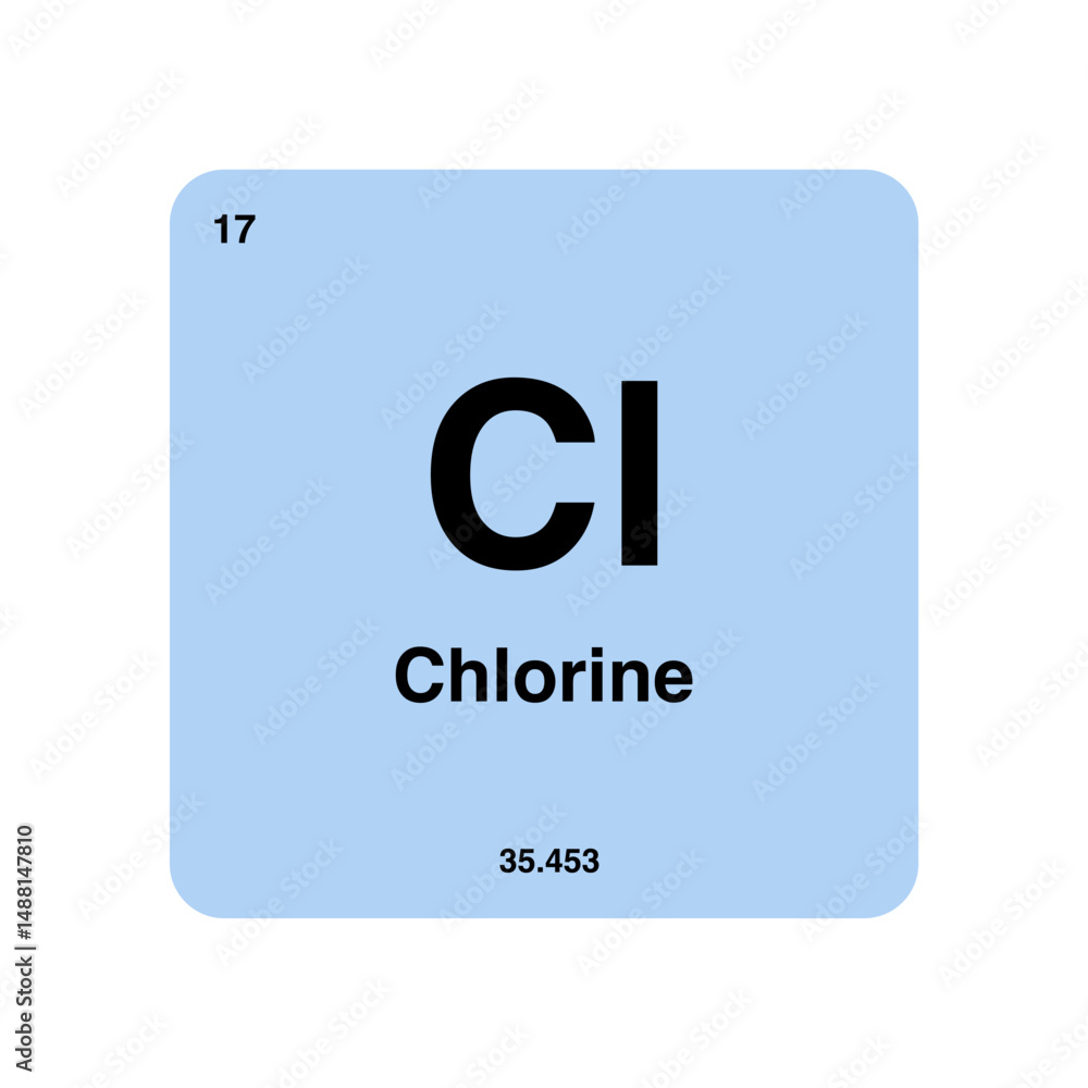periodic vector chlorine isolated on transparent background periodic vector chlorine isolated on transparent background