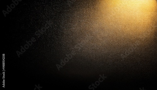 black gold spot light empty space grainy noise grungy texture color gradient rough abstract background shine bright light and glow template