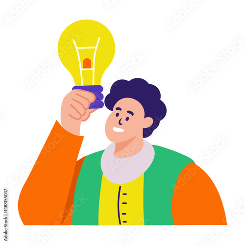 A flat style illustration of finding solution
