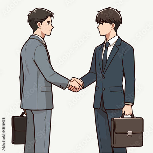 businessmen shaking hands over a business agreement