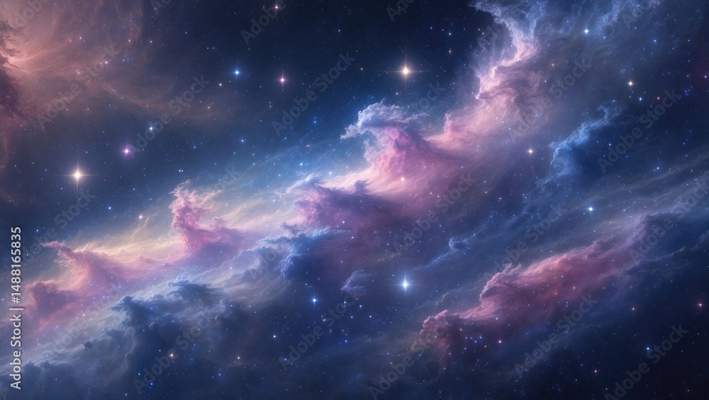 Fototapeta premium Inside the constellation Cancer: a captivating region in the morning light.