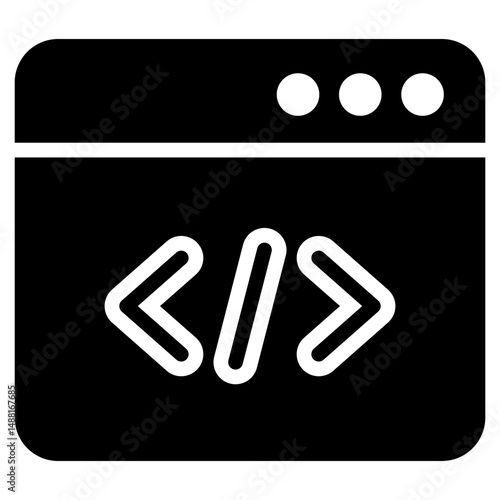 Coding Glyph Icon