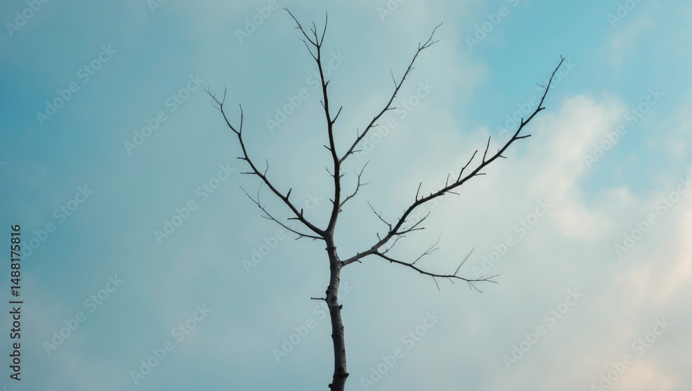 Obraz premium Branches of fig trees devoid of leaves