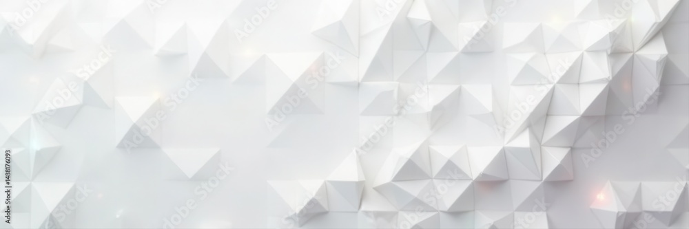 Obraz premium Geometric white triangles and squares tessellation, repeating, clean design