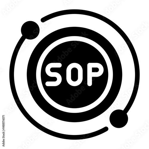standard operating procedures glyph icon
