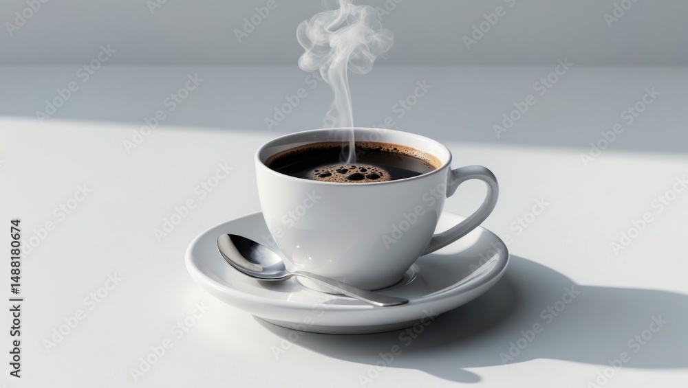 Close-up of a coffee cup against a white backdrop Close-up of a coffee cup against a white backdrop