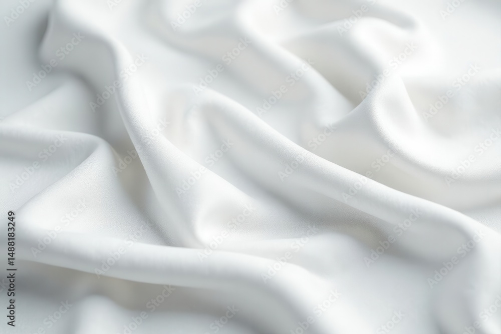 Obraz premium Soft white cloth with faint grey veining, abstract, calming, elegant texture, white background