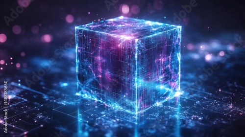 Abstract digital cube