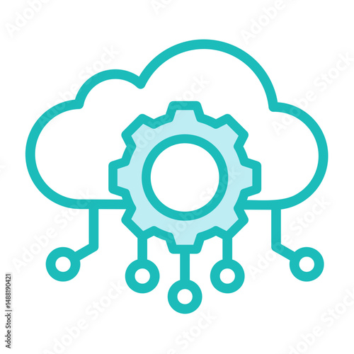 Cloud Computing  Icon Element For Design	