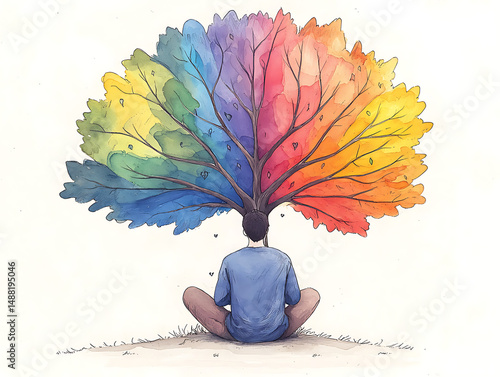 Colorful Mind Tree Meditation.