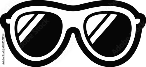 sunglass vector icon art black and white 