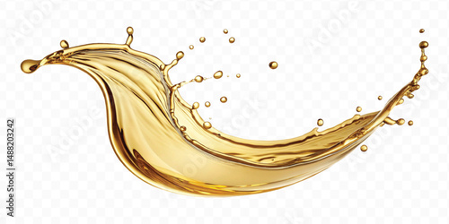 realistic 3d olive, cooking and engine oil splash isolated on white background
