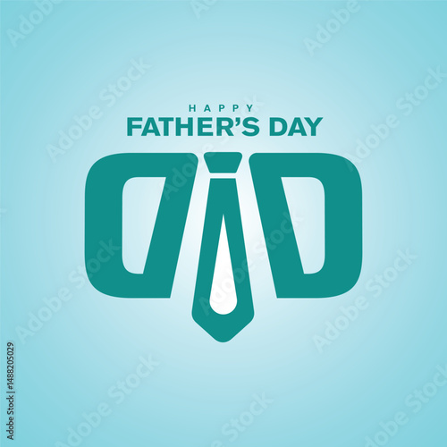 Happy father's day vector post design, father's day typo design, father's day template vector