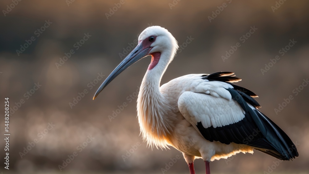 Fototapeta premium The larger adjutant stork