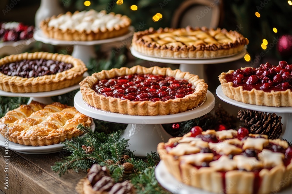 Festive assortment of delicious pies Festive assortment of delicious pies