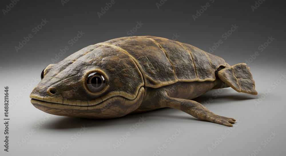 Fototapeta premium Tetrapod Fossil Amphibian-like Creature