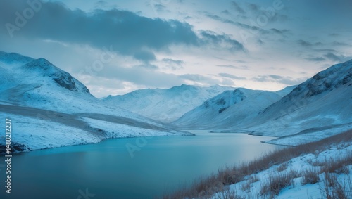 Wallpaper Mural Winter landscape with pastel colors and snow cover. Torontodigital.ca