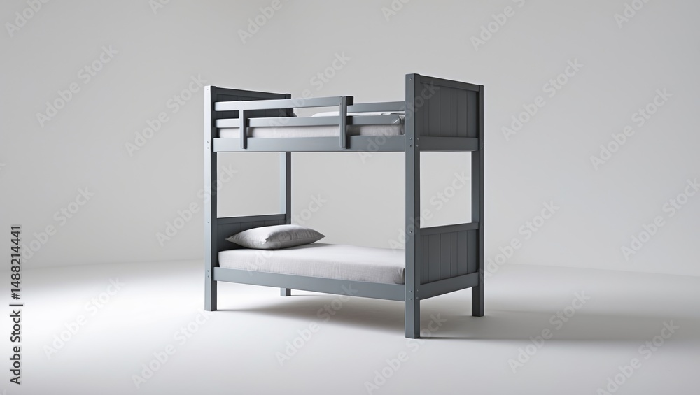 Fototapeta premium A bunk bed on a plain white background